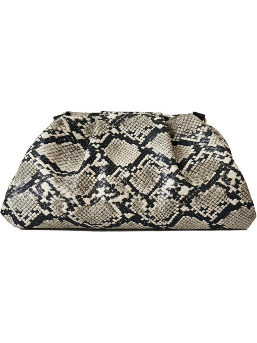 Chic Women's Ruched Dumpling Clutch Purse with Detachable Chain - Evening Bag